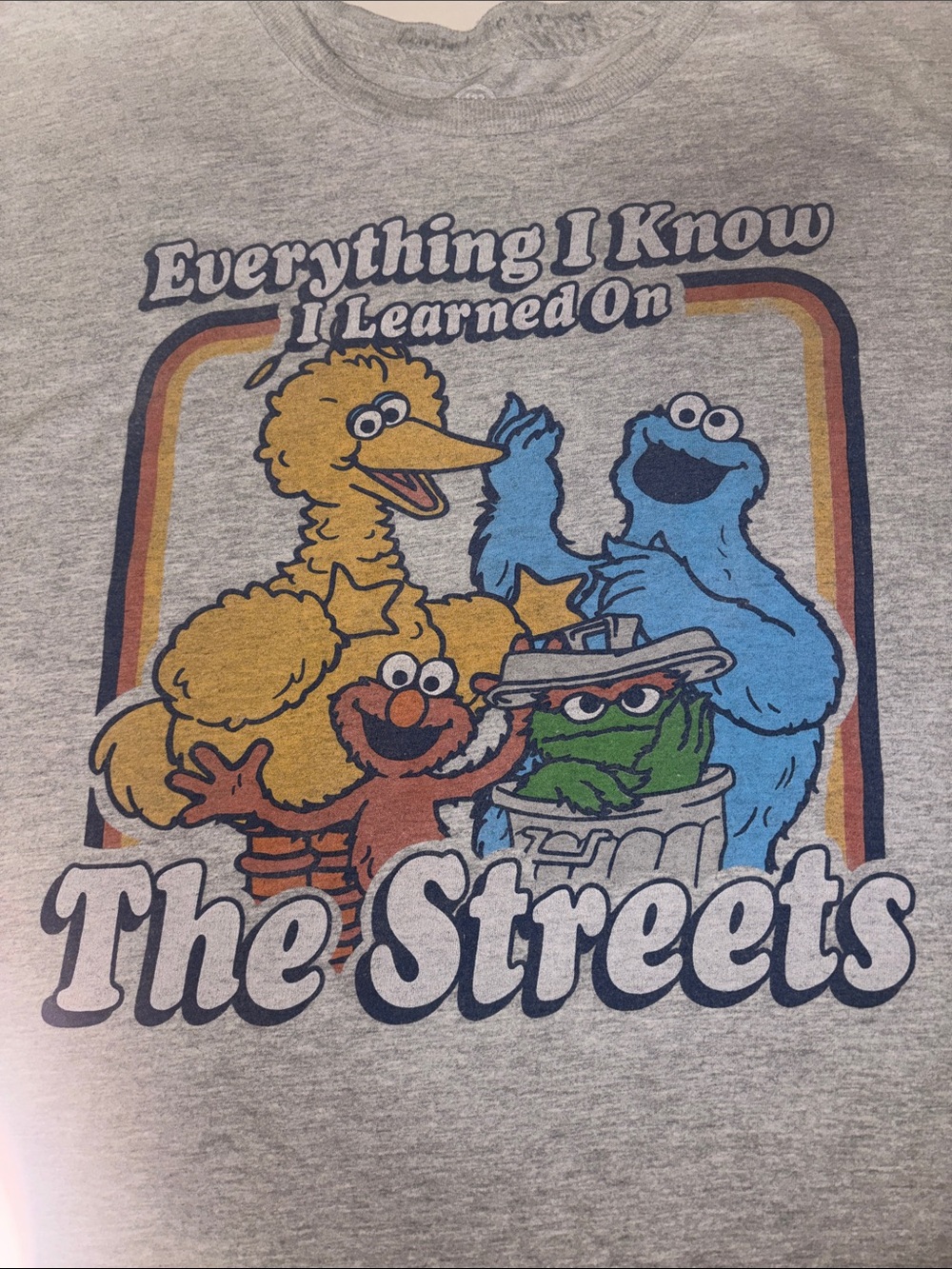 Sesame Street Graphic Tee XL Teachers Unisex Children Learning Casual